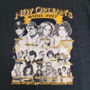 New Orleans Music Fest 2012 Hip Hop Artists Black Short Sleeve Tee Men's Size XL